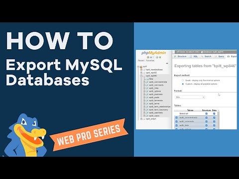 How To Export a MySQL Database Using phpMyAdmin - HostGator cPanel