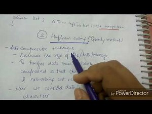 Huffman coding using greedy method-lecture30/ADA