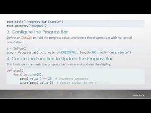 How to Create a Progress Bar with Status in Python using Tkinter