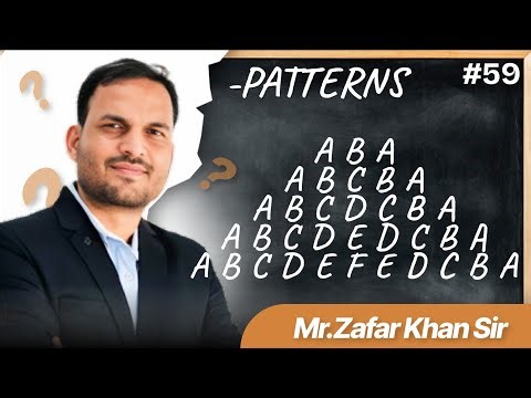 59. Python Alphabet Pyramid Pattern Program Explainf By Zafar Sir