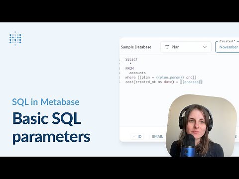 SQL parameters and filters | Metabase tutorial