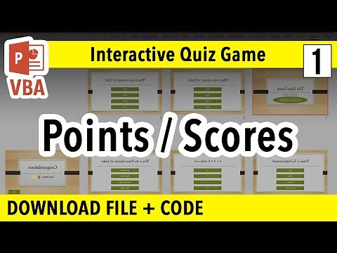How to make PowerPoint Interactive Quiz Game | Points/Percentages/Score | PPT VBA Macro Tutorial