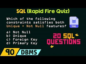 SQL (Rapid Fire Quiz)