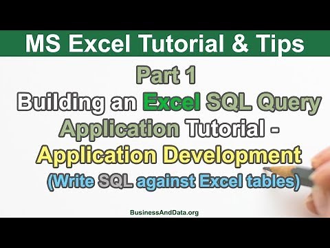 Building Excel SQL Query Application Part 1 - Write SQL Statement in Excel to query Excel tables