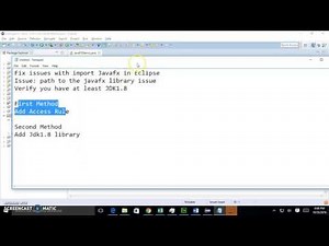 Fix JavaFX Import Error in Eclipse