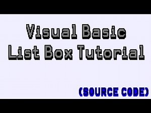 Visual Basic List Box Tutorial (Source Code)