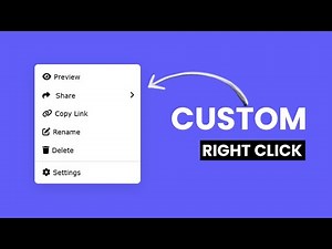 Custom Right Click Context Menu in HTML CSS & JavaScript