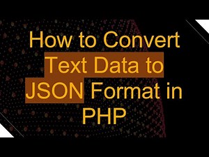 How to Convert Text Data to JSON Format in PHP