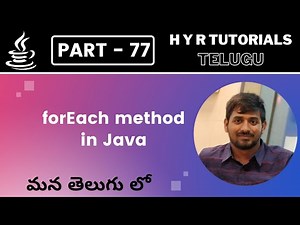P77 - forEach Method in Java | Core Java | Java Programming |