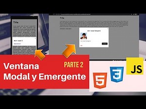 Ventana Modal y Emergente con JavaScript PARTE 2
