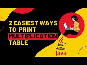 2 easiest ways to print multiplication table in Java | with user input