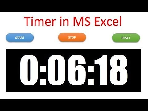 Timer in Excel VBA