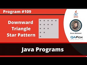 Java program to print the downward triangle star pattern