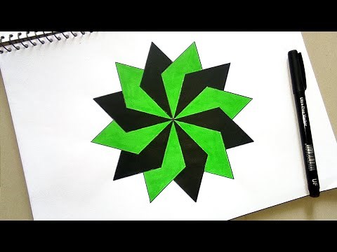 Simple Geometric Patterns | Geometric Pattern Design | Easy Symmetric Drawing By Compass and Scale