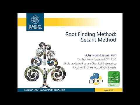 Python Programming for Chemical Engineers: Root Finding Problem with Secant Method