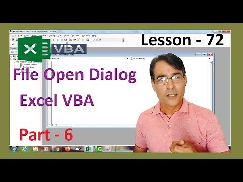 File Open Dialog in VBA | Excel VBA lesson - 72 | File selection using File Dialogs and Excel File