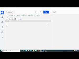 how to create Boolean variable in python
