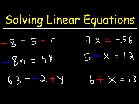 How To Solve Linear Equations In Algebra