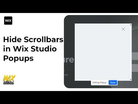 How to Hide Scrollbars in Wix Studio Popups | Wix Ideas