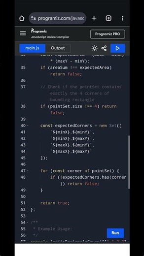JavaScript Exact Rectangle Cover | Check If Rectangles Form Perfect Rectangle