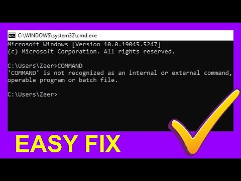 how to fix not recognized as internal or external command operable program or batch file