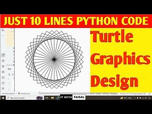 Amazing Turtle Graphics Design In Just 10 Lines Python Code | Easy Python Drawing Art For Beginners