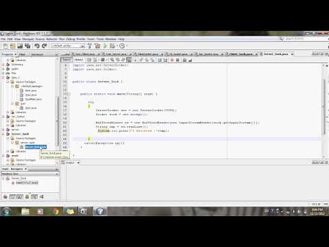 Socket programming in java | Client Server Program in Java Using netbeans