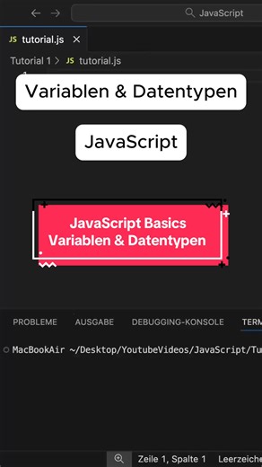 JavaScript Grundlagen: Variablen und Datentypen verstehen