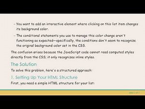 Change CSS Background Color with JavaScript Event Listeners