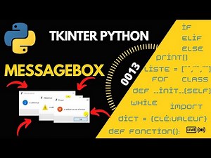 PYTHON TKINTER MessageBox Création, options , utilisations #0013