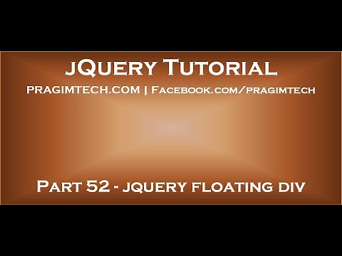 jquery floating div