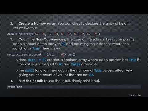 How to Count Occurrences in a Variable Using Python with Numpy