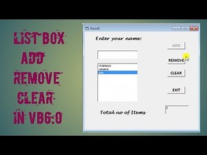 LIST BOX in vb6.0