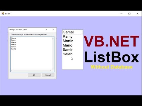 VB.NET Listbox Filling From settings String Collection Without Database Needed?