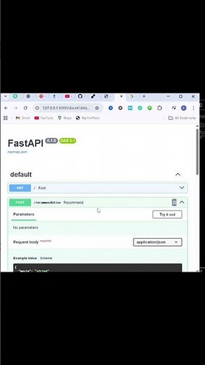 Movie Recommendation System Using Python & FastAPI ML Project Demo