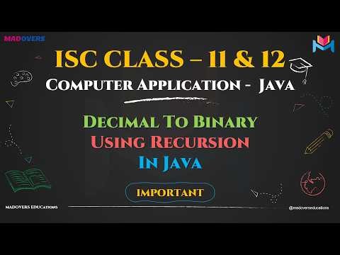 Decimal to Binary Using Recursion in Java | Step-by-Step Explanation