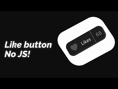 Create a Like Button which adds to using HTML and CSS