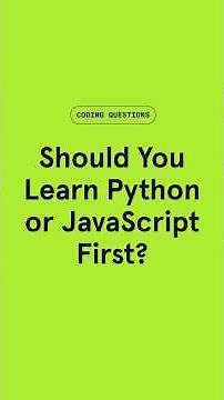 Should you learn #Python or #JavaScript first? It depends on what you want to build.