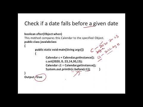Java Programming - Calendar Class - Methods - Exercise