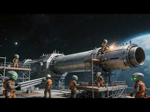 Alien Workers Building a Planet Killer Cannon