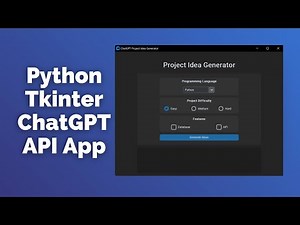 Tkinter ChatGPT App - Modern Tkinter GUI Chatbot [tutorial for beginners]