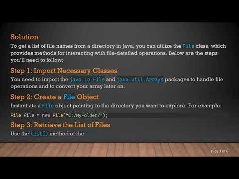 How to Get a File List in an Array Using Java