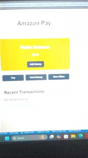 Amazon Pay Clone UI using HTML, CSS & JavaScript | Wallet Interface Tutorial
