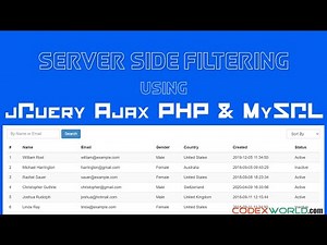 Server Side Filtering using jQuery, Ajax, PHP, and MySQL