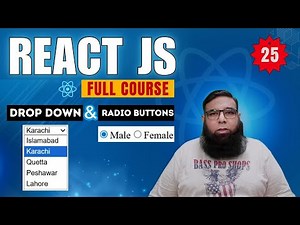 React JS Tutorial #25 | Radio Button & Dropdown Menu in React | React Form Handling Explained