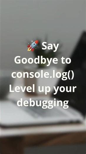 Say goodbye to console.log(). Level up your debugging #backenddeveloper #javascript