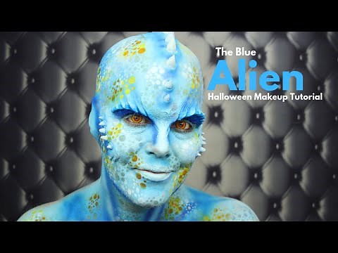 Alien Makeup Tutorial | Halloween Alien Makeup | Platsil Silicone Prosthetics | Halloween Look