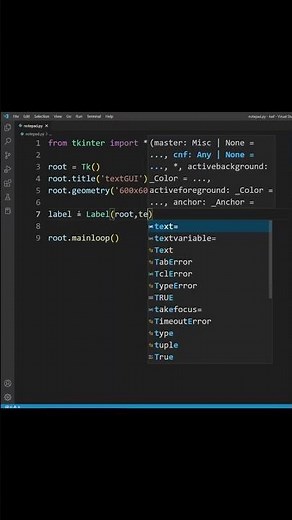 how to add text your GUI in python tkinter | #shorts ,#python ,#pythonprogramming