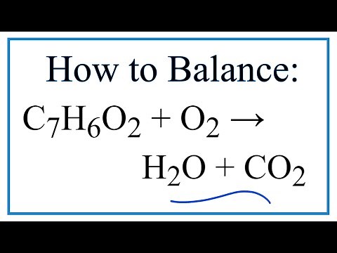 How to Balance C7H6O2 + O2 = H2O + CO2