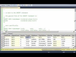The SQL INSERT statement